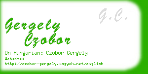 gergely czobor business card